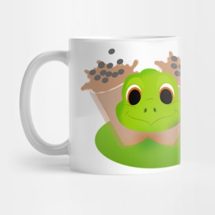 Milk tea boba and green dinosaur head Mug